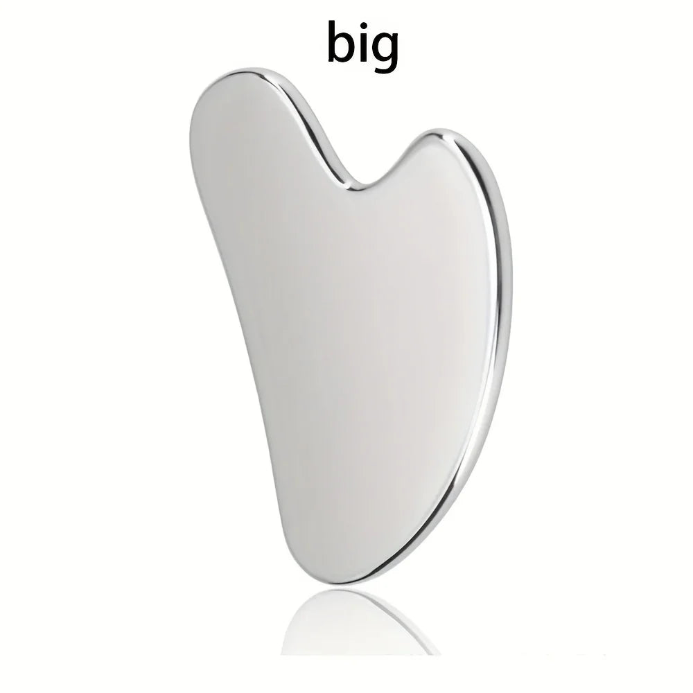 Heart Shape Color Stainless Steel Facial Roller & Gua Sha Massage Set